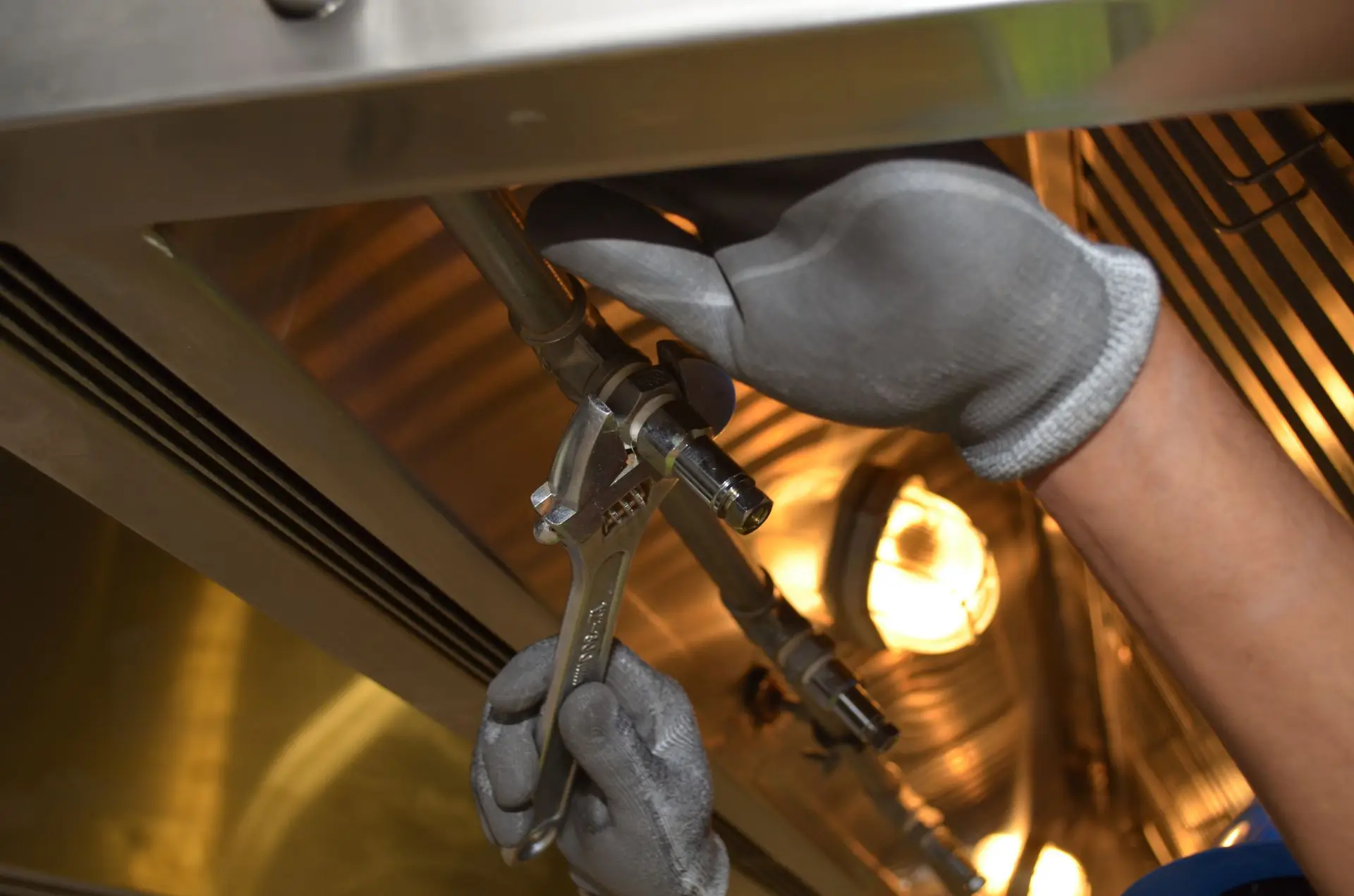 Professional copper pipework installation for a domestic heating system
